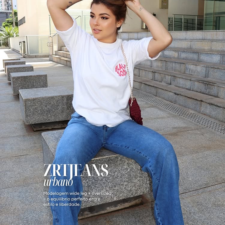 Zaruty: modelagem wide leg em locação urbana